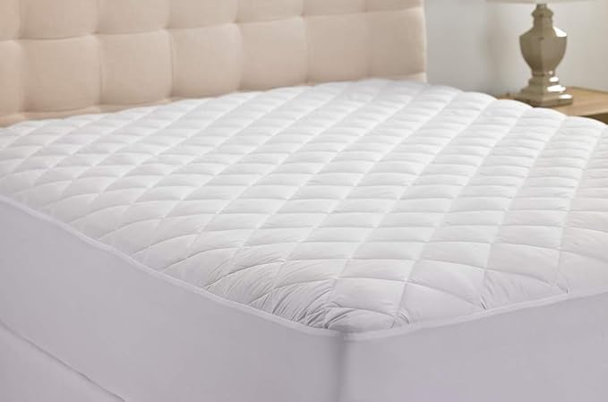 Quilted Stretch To Fit Mattress Pad By Hanna Kay, Clyne Collection (queen)